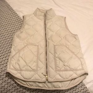 Jcrew white puffer vest